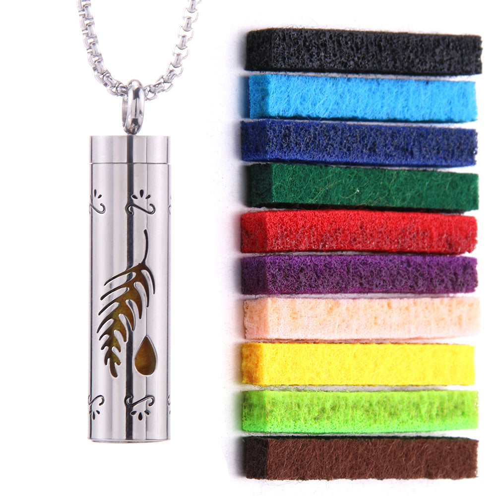 Aromatherapy Diffuser Necklace 316L Stainless Steel Locket Perfume Essential Oil Diffuser Pendant Necklace Aroma Jewelry